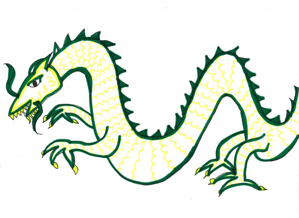 dragons clipart of upper body