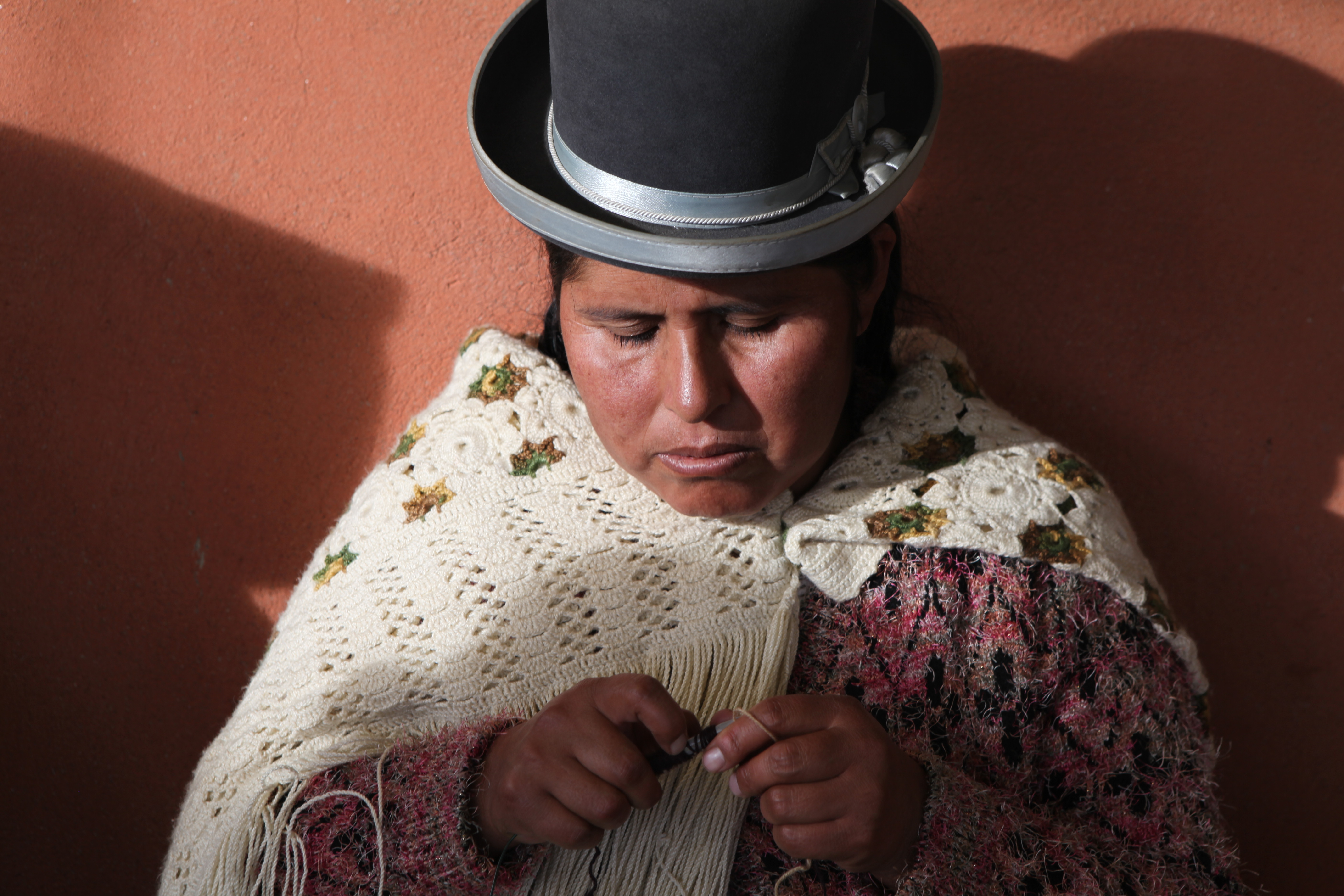 Bolivia, La Paz, El Alto, Hat Maker In La Ceja Making Traditional Brown And  Grey Bowler Hats Known Locally As A Bombin. - SuperStock