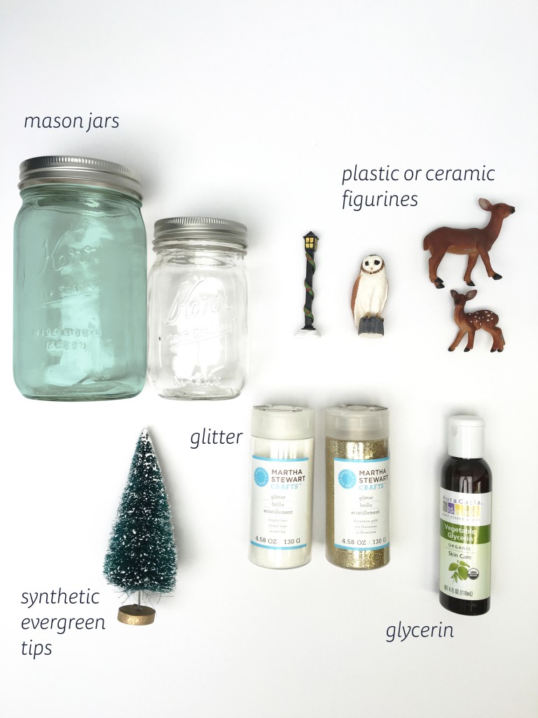 diy snow globe supplies