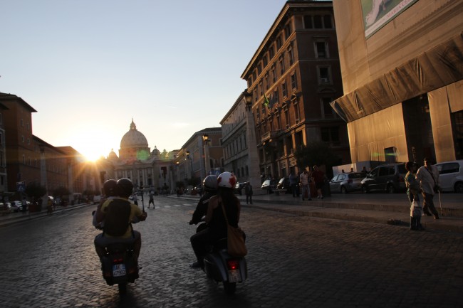 Designers scooting in Rome
