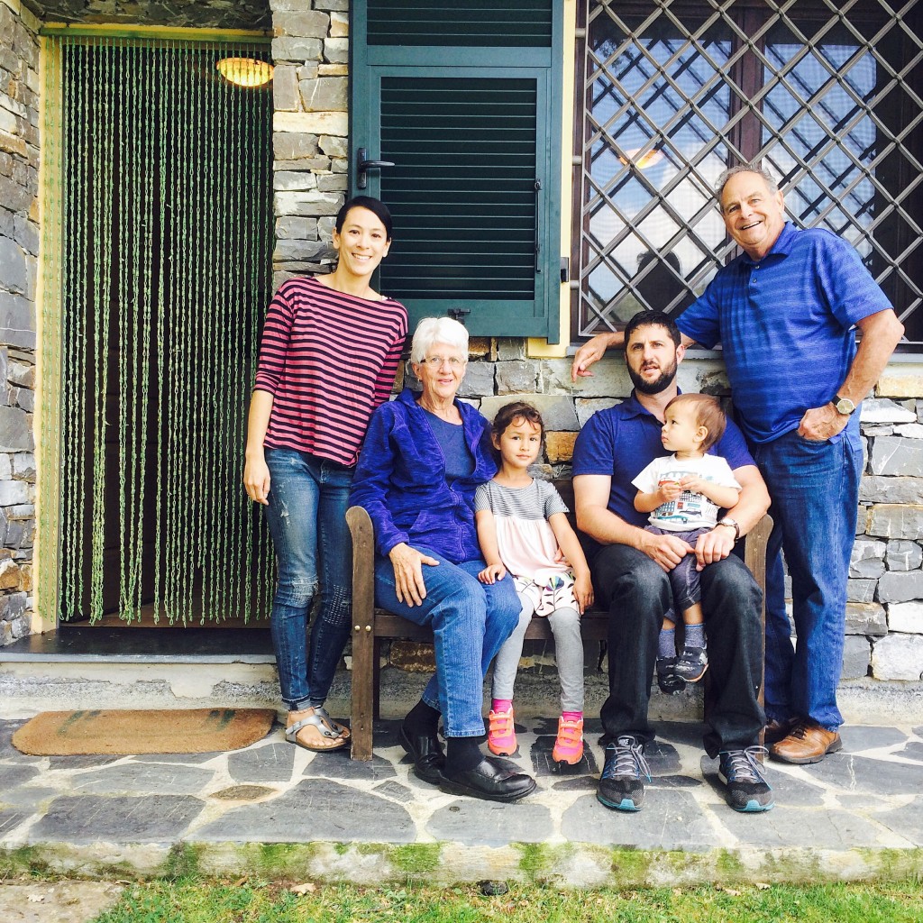 All the immediate family gathered