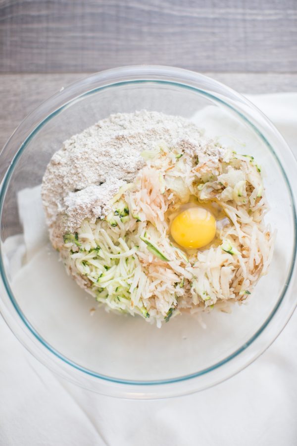 Light Zuchinni Potato Latkes