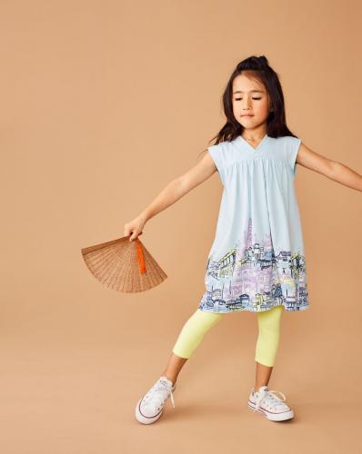 City Graphic Trapeze Dress